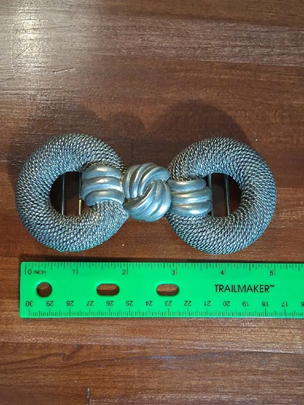 3 Mimi Di N Silver Tone Leaf and Knot Belt Buckles 1981 1987 1989